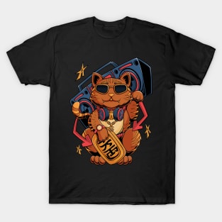 Lucky Cat Raper Hiphop T-Shirt